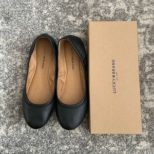 luck brand leather ballet flats (emmie flats)